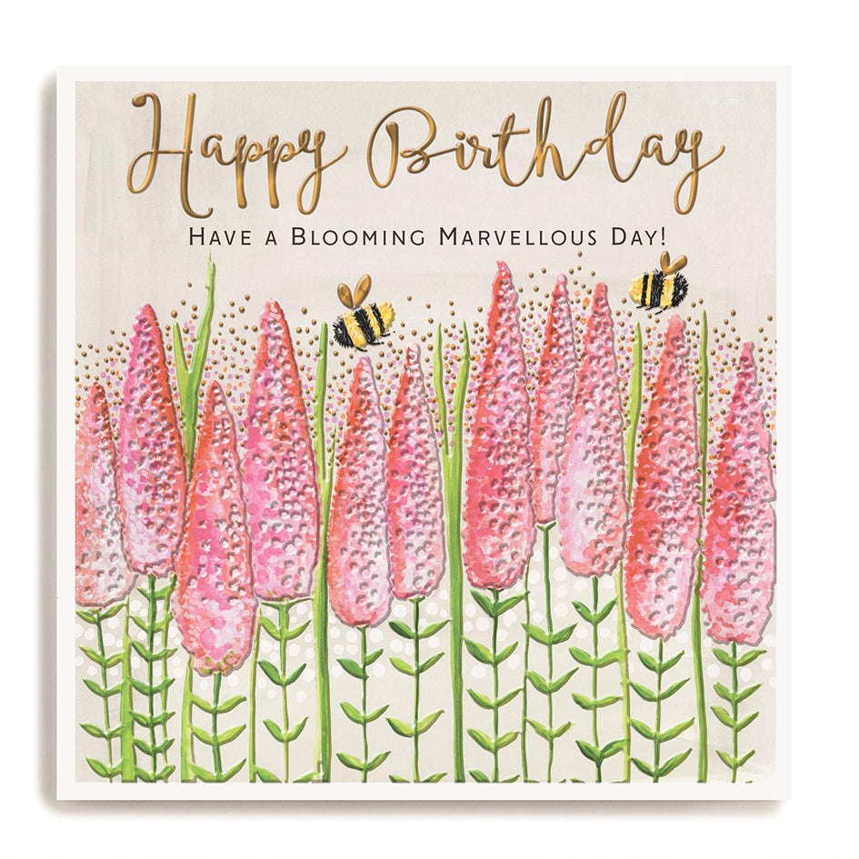 Blooming marvellous day, bees  - card