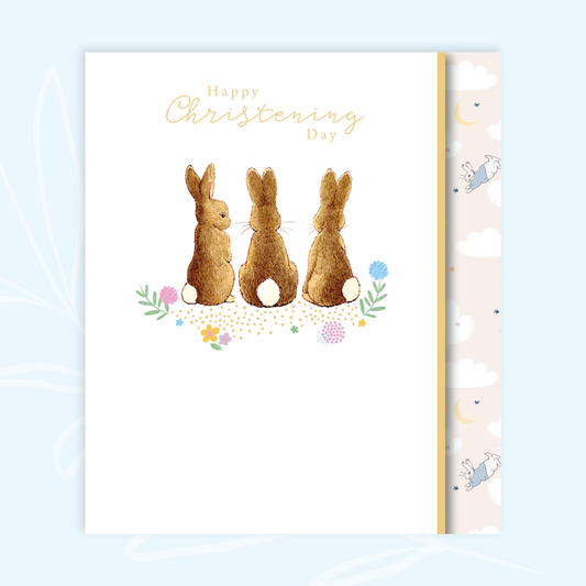 Happy Christening day - Peter Rabbit card