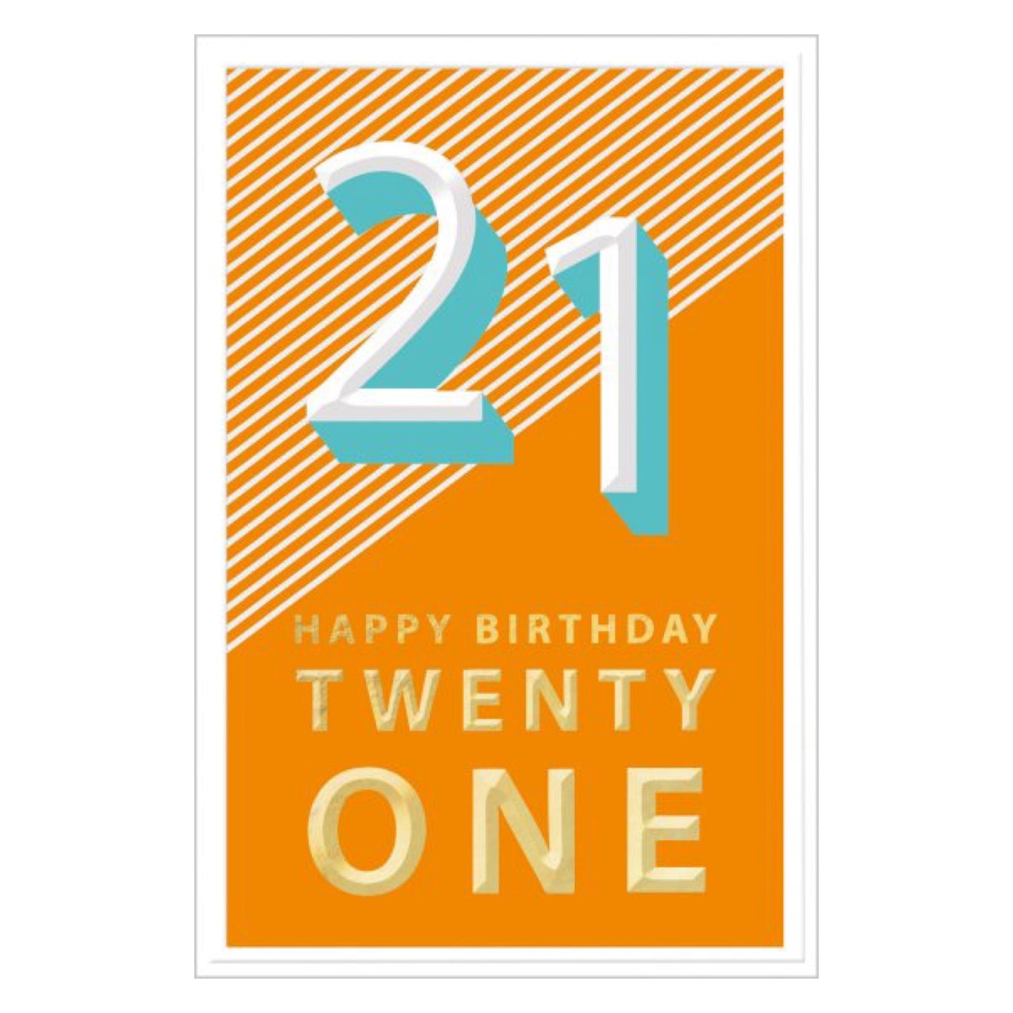 21st birthday cut out type - card