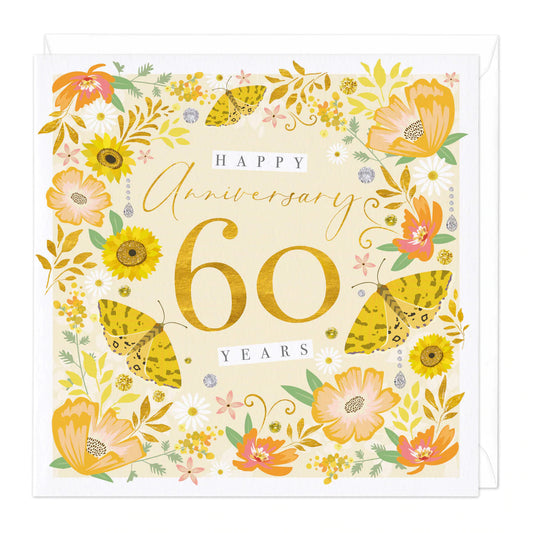 Happy anniversary 60 years - card