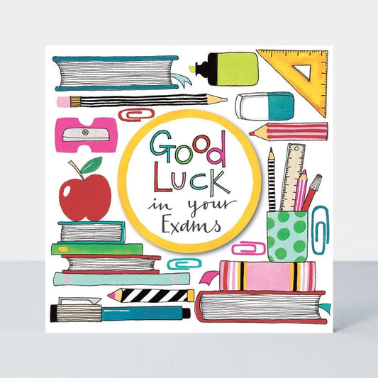Good luck in your exams - card