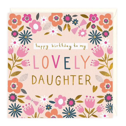 Lovely daughter, birthday - card