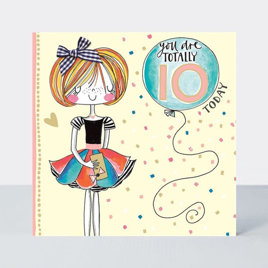 Totally 10 today - girls card