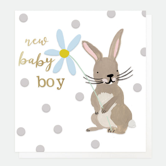 Baby boy bunny - card