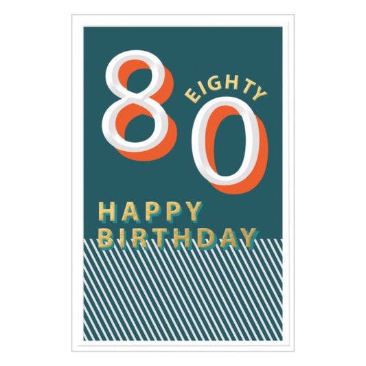 80th birthday cut out type - card