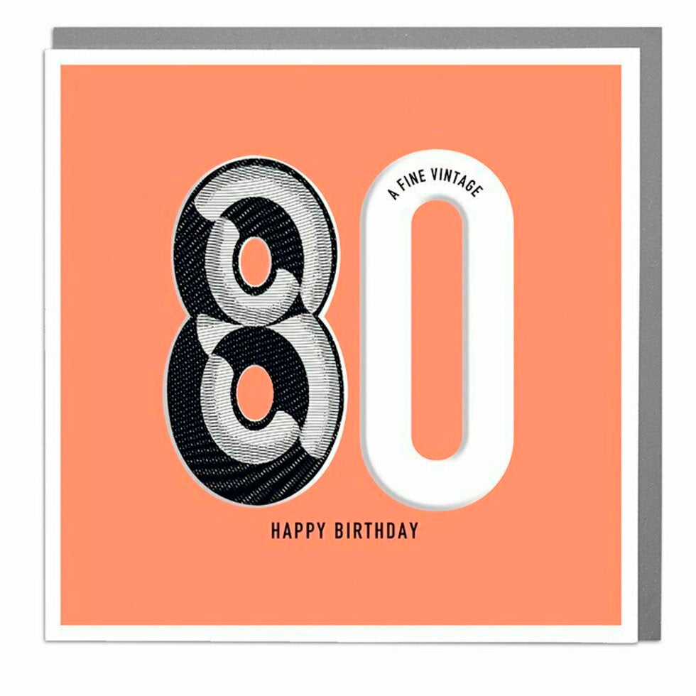 80th birthday - card