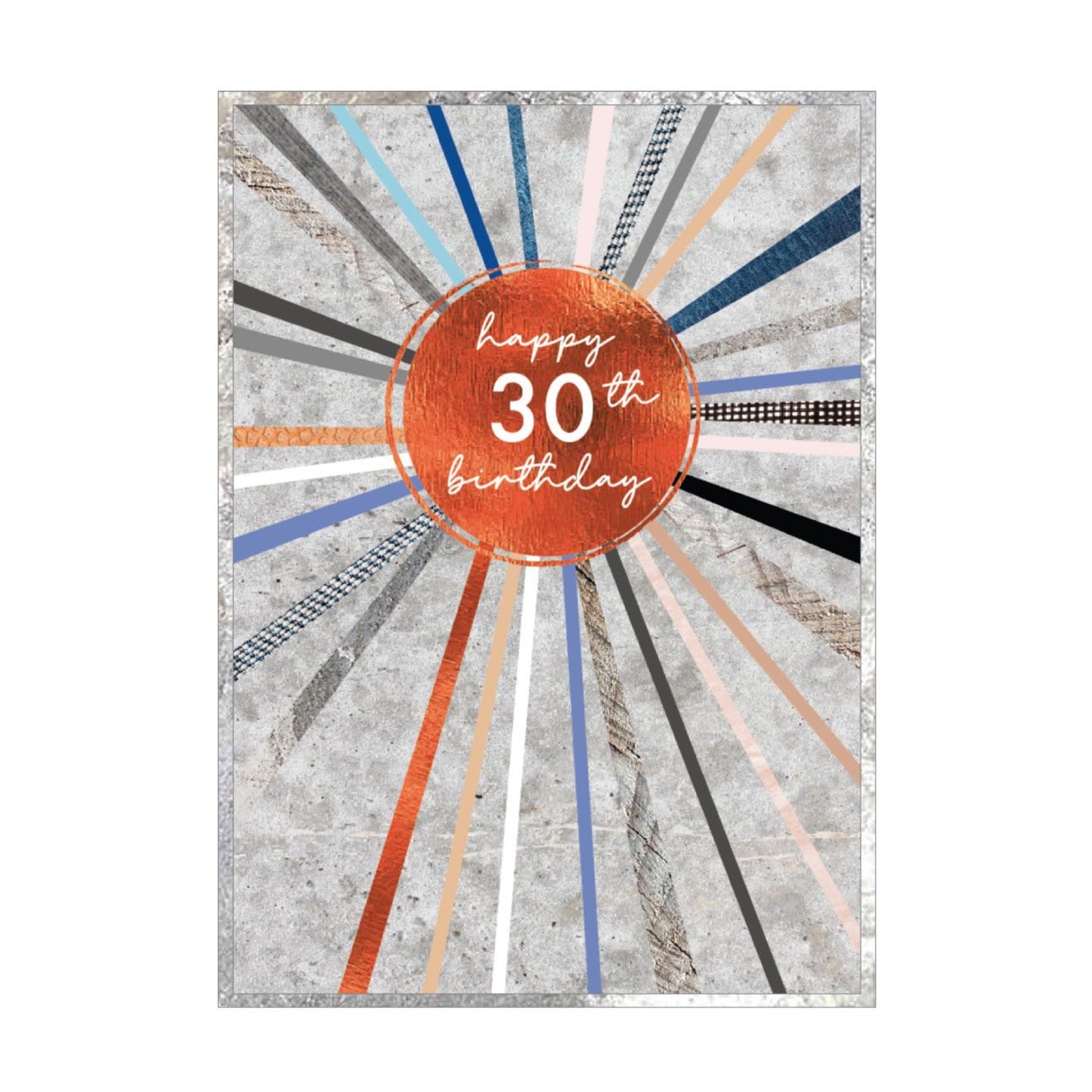 30th birthday copper foil - card