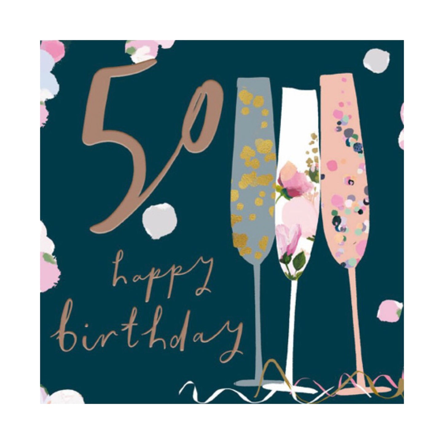 50th birthday fizz - card