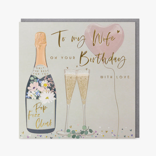 Wife on your Birthday  - card