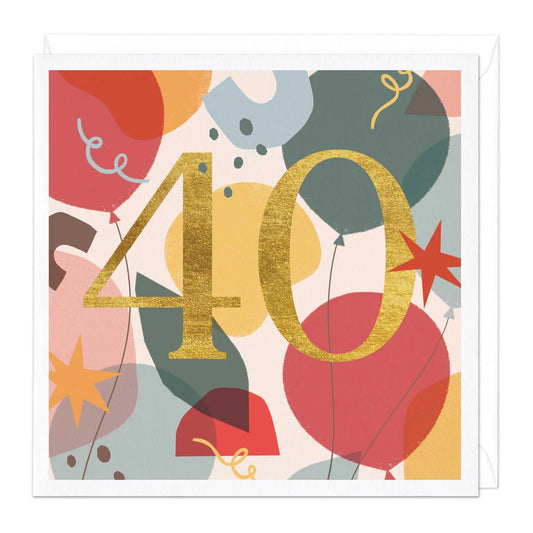 40th birthday modern design - card