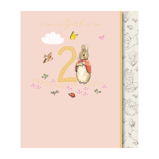 A special girl is 2 - Peter Rabbit card