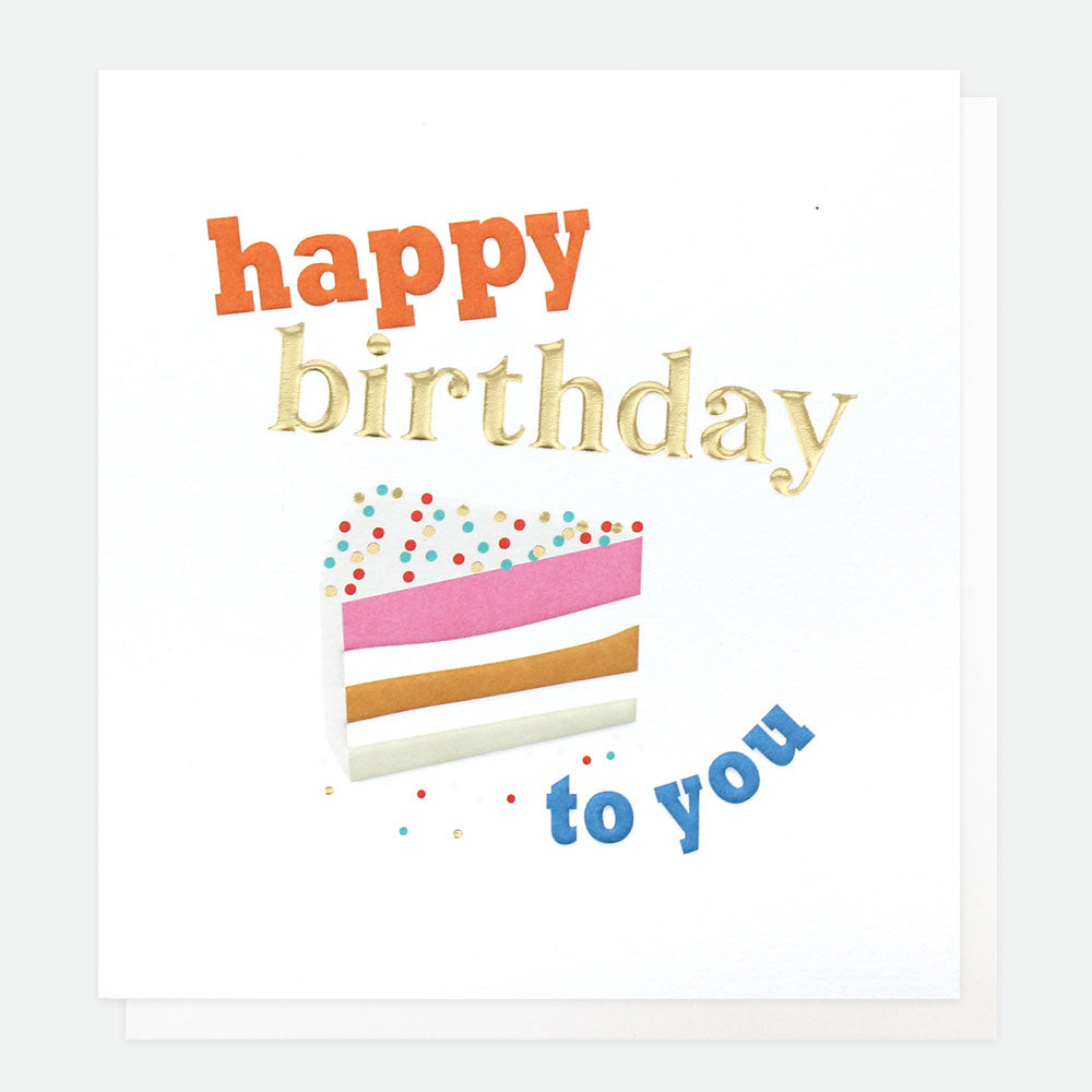 Happy birthday cake - card