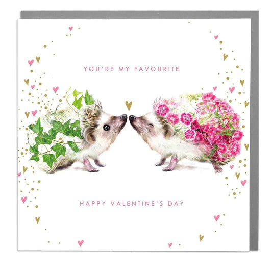 You’re my favourite, Valentine hedgehogs - card