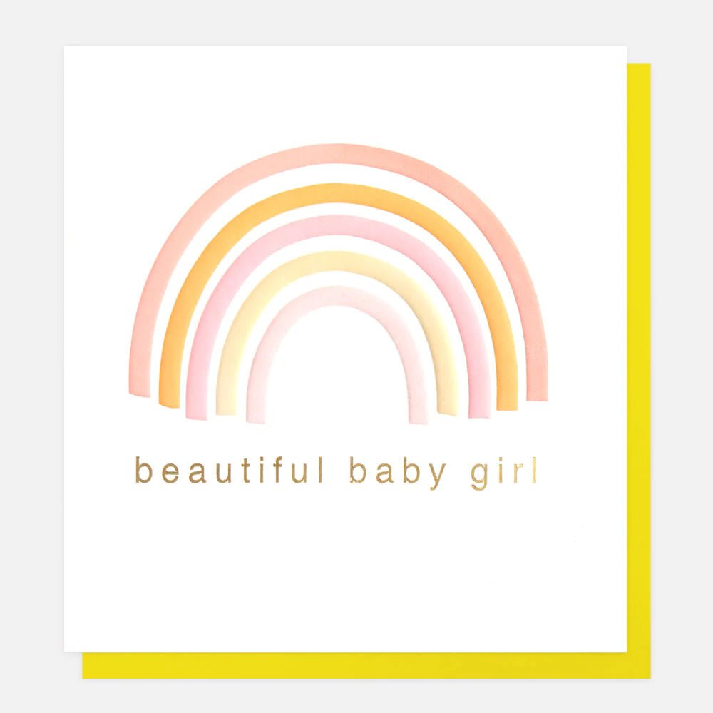 Baby girl rainbow - card