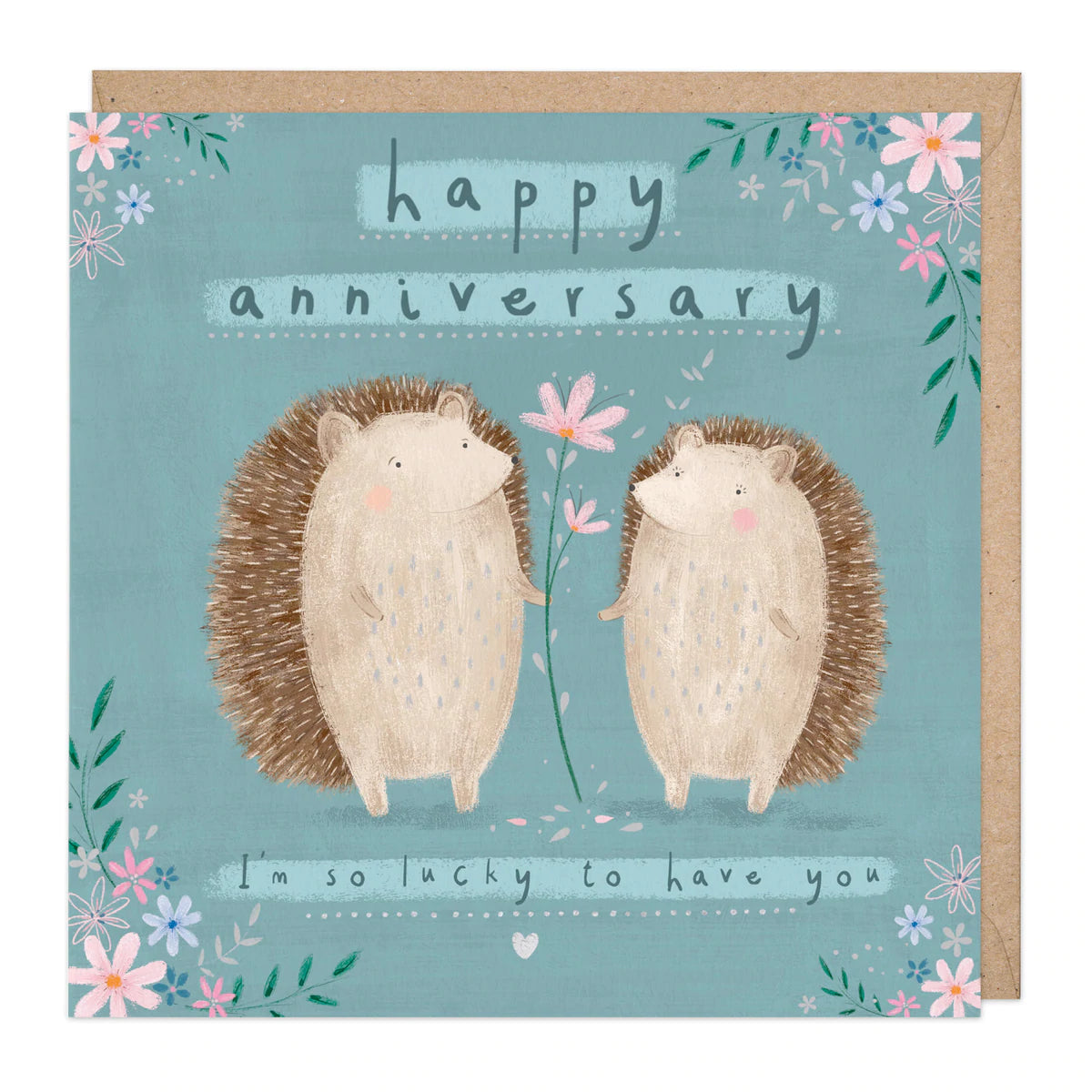 Happy anniversary hedgehogs - card