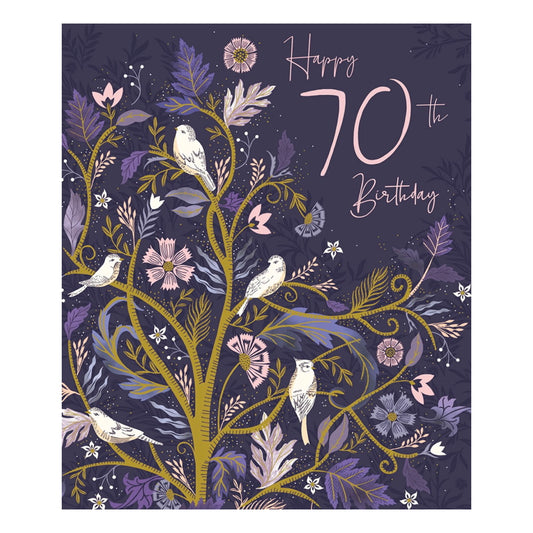 70th birthday National Trust florals - card