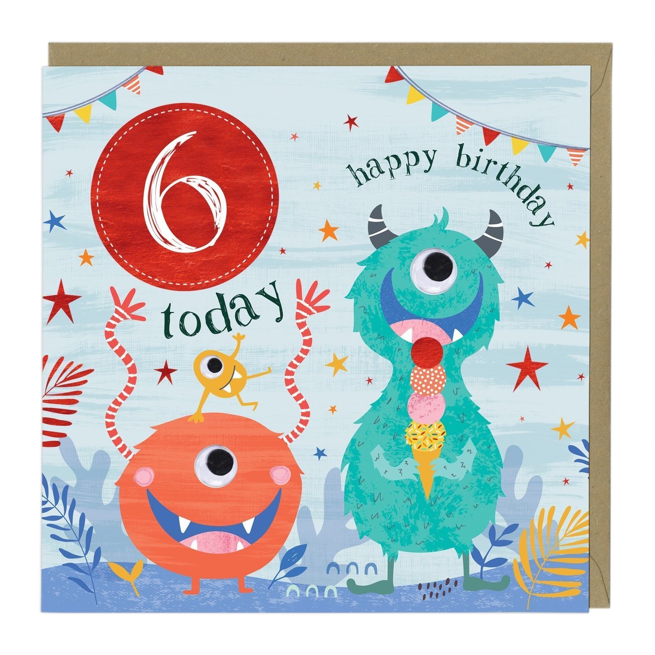 6 today boys monsters - card