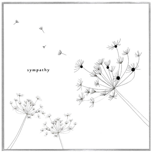 Sympathy dandelions - large card