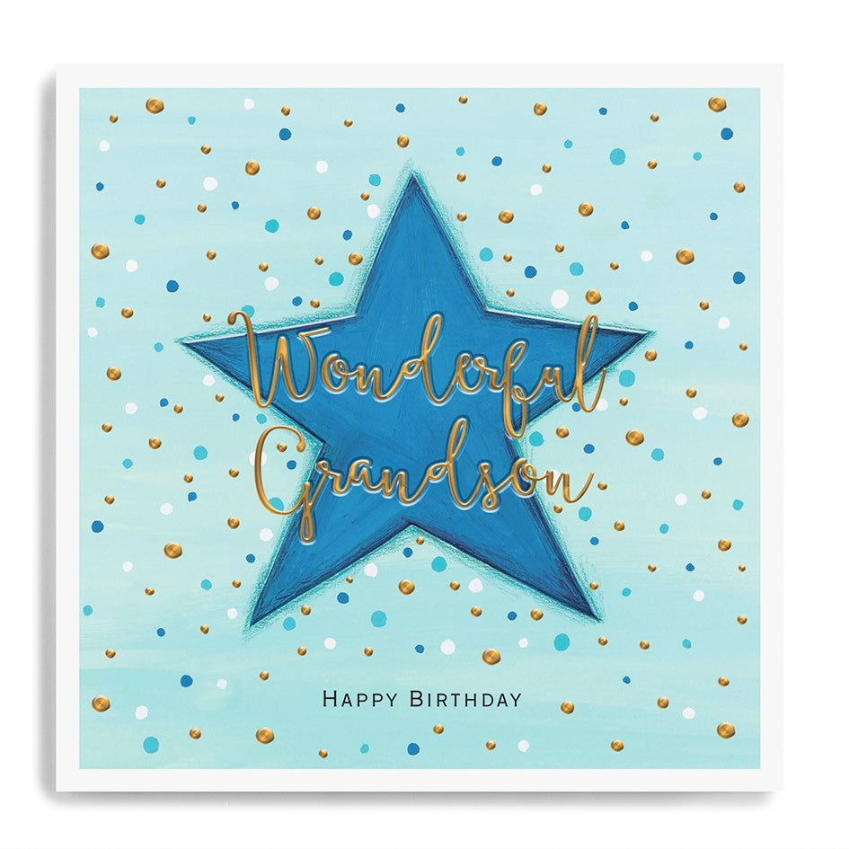 Wonderful Grandson star - card