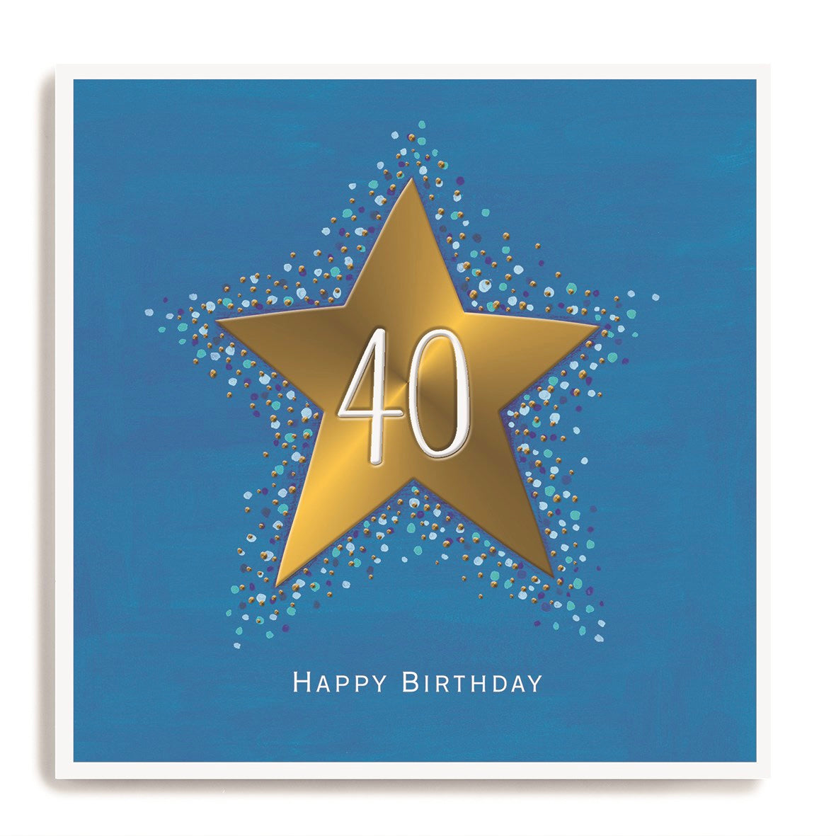 40th birthday gold star - card