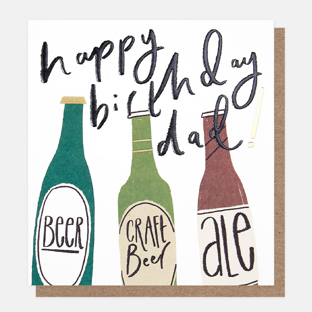 Happy birthday Dad, beers - card