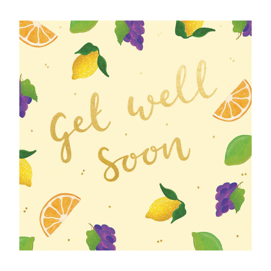Get well soon fruity - card