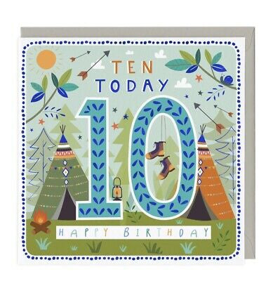 10 today boys birthday - card