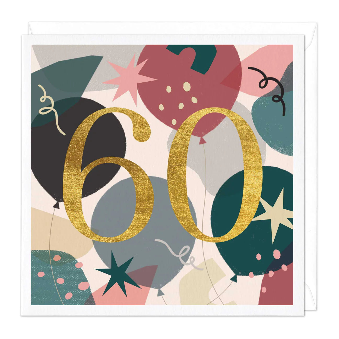 60th birthday modern design - card