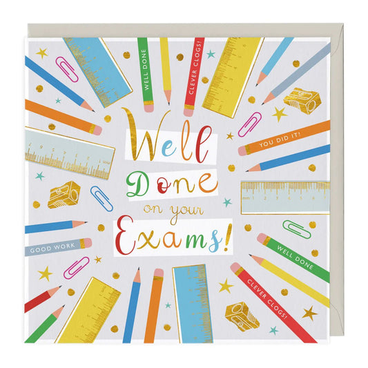 Well done on your exams - card