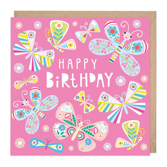 Butterflies, glow in the dark - card