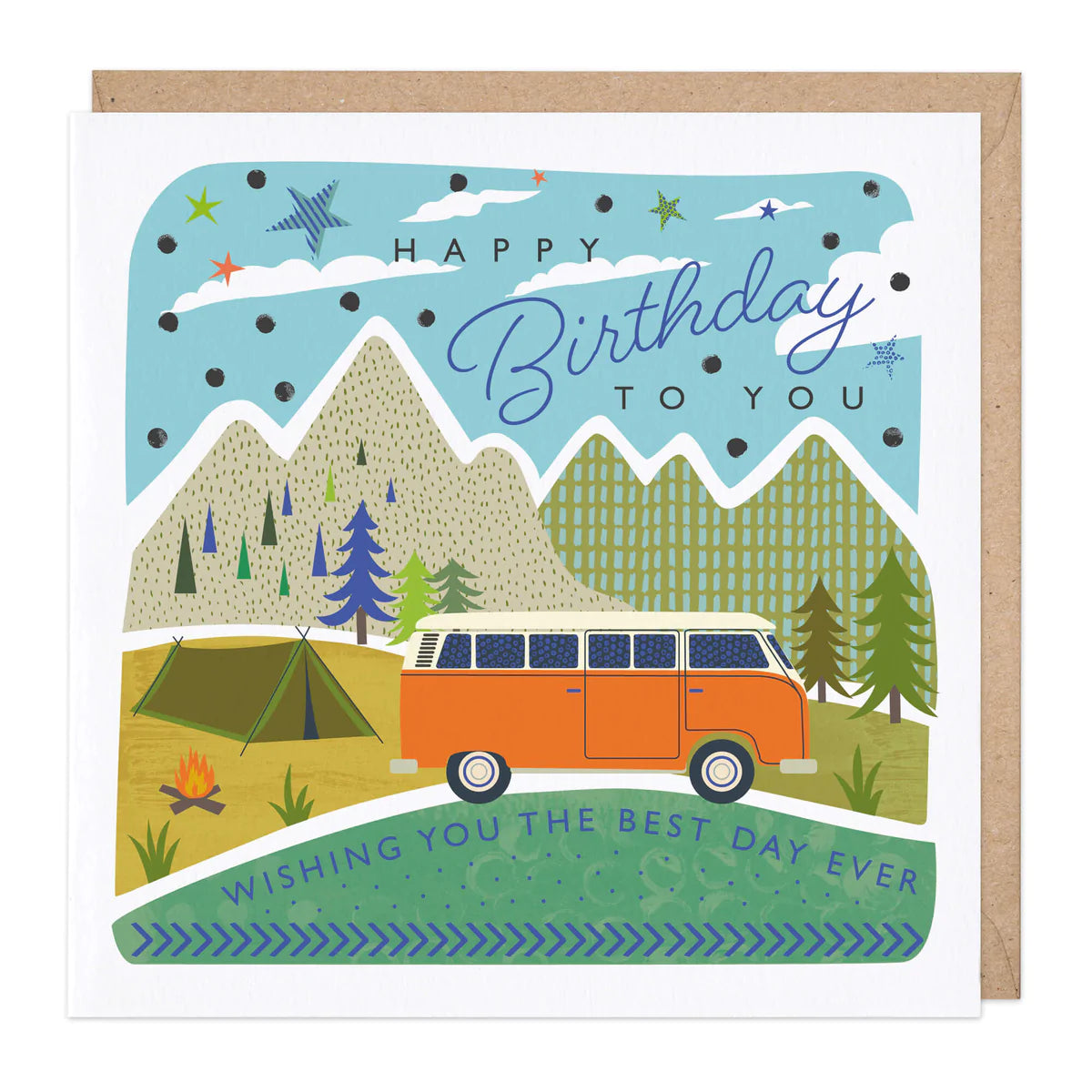 Birthday, campervan - card