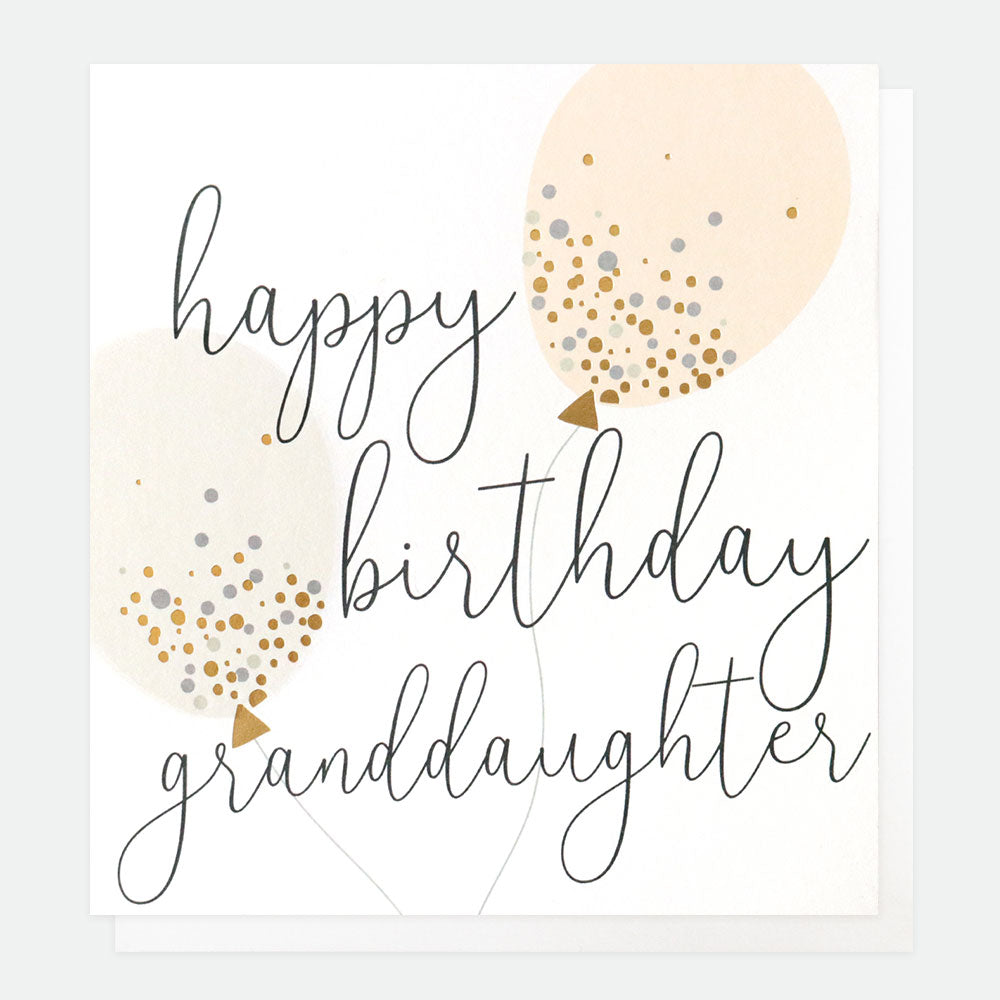 Happy birthday Granddaughter balloons - card