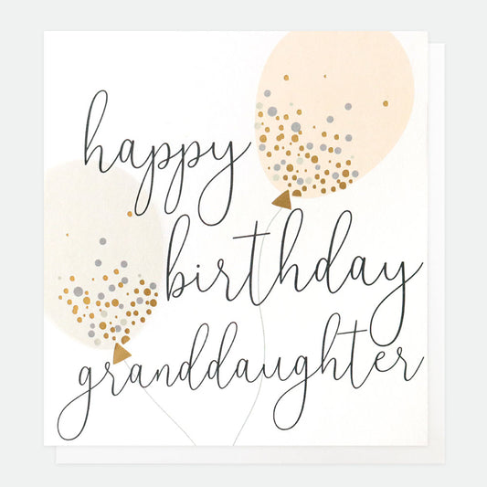 Happy birthday Granddaughter balloons - card