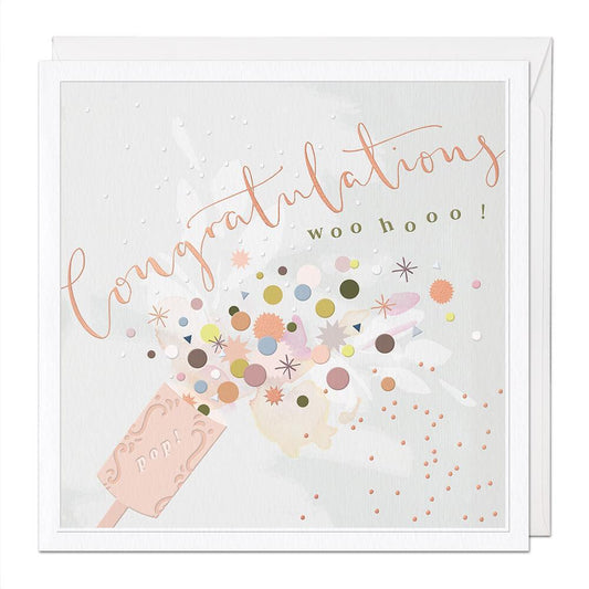Congratulations, woo hoooo - large card