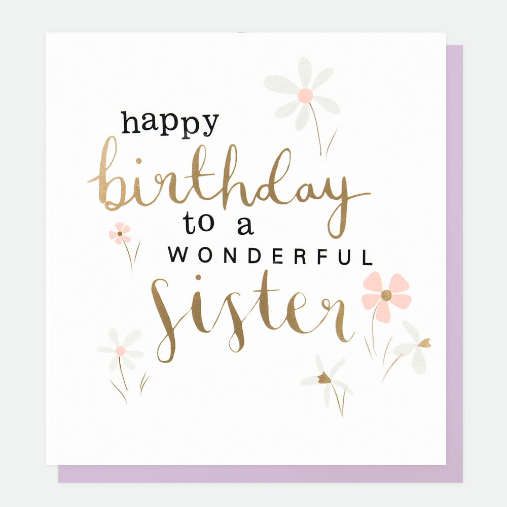 To a wonderful sister - card