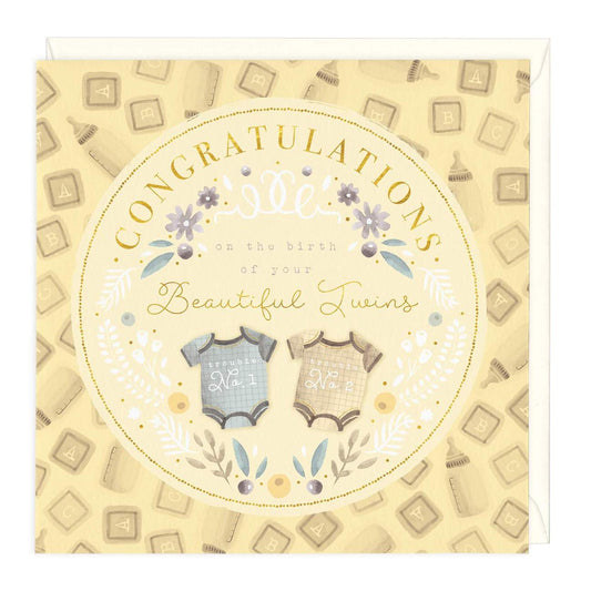 Congratulations twins - card