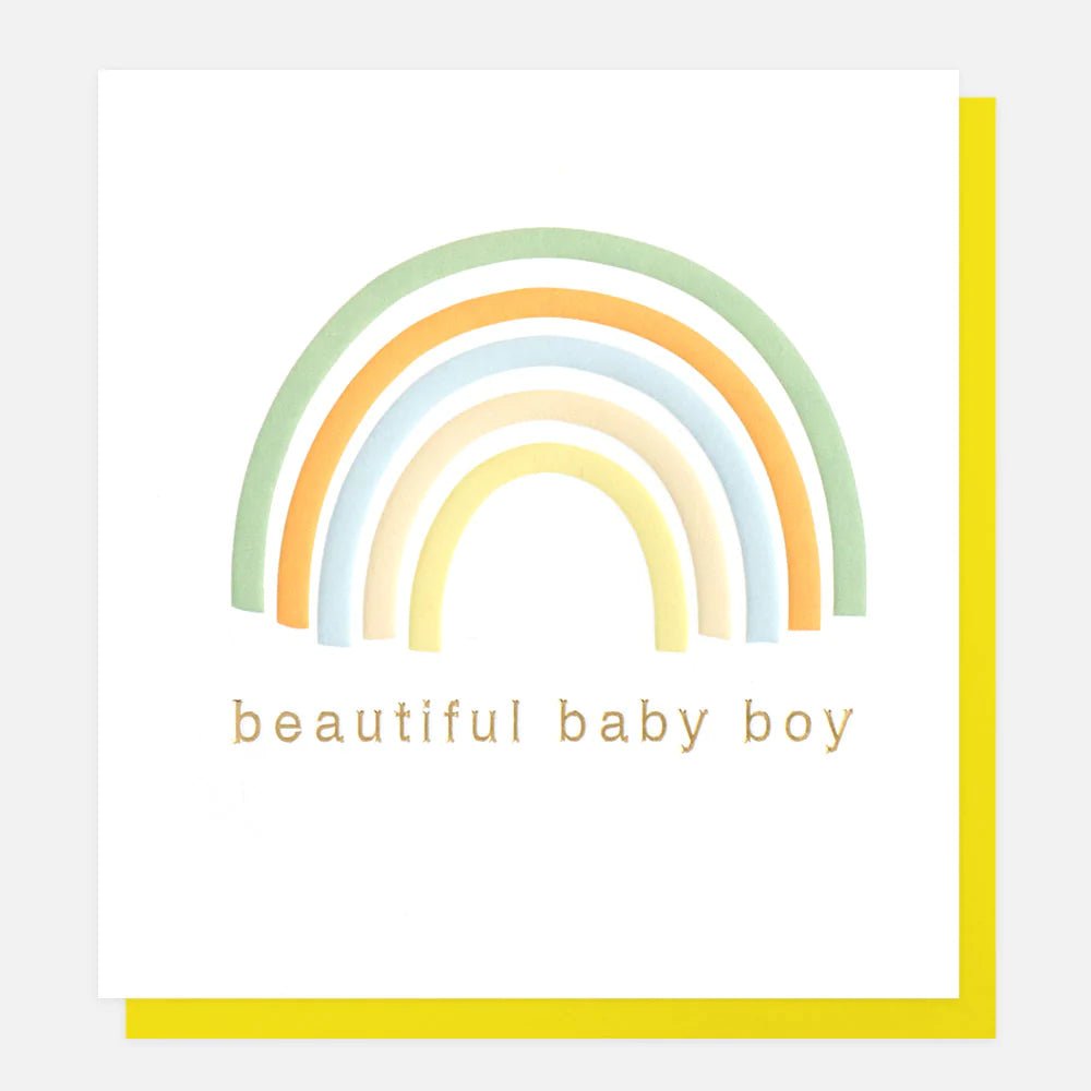 Baby boy rainbow - card